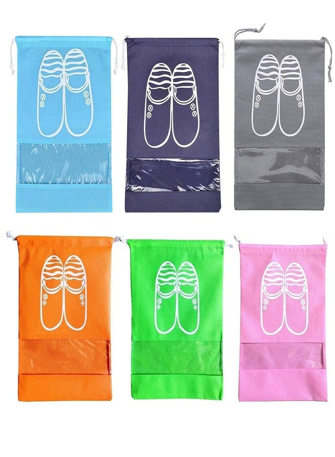 GS E-Com Portable Travel Shoe Bags Shoe Organizer Space Saving Storage Bags 16 X 12'' Inches-6 Piece Pack - Image 1